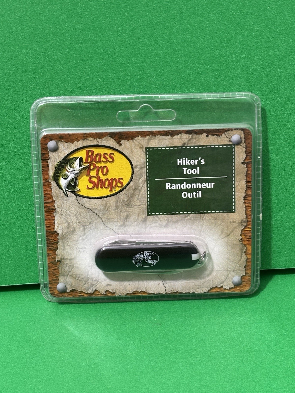 Bass Pro Shops Black Hiker’s Tool Stainless Steel with Plastic Handle New Sealed