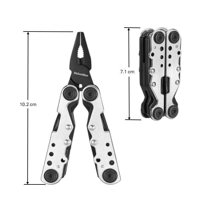Valuemax 13-in-1 Pocket Knife Screwdriver Multi-Tool Stainless Steel