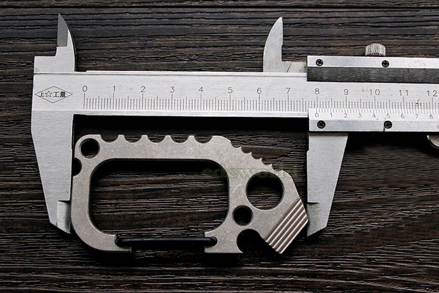 TITANER Titanium CNC Keychain Carabiner Bottle Opener Crowbar Outdoor EDC Tool