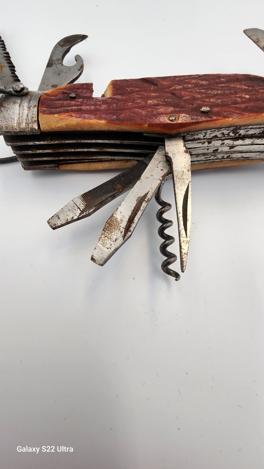Vintage HAL Co. Japan Multi-Tool Hobo Pocket Knife Fork Scissors Bottle Opener