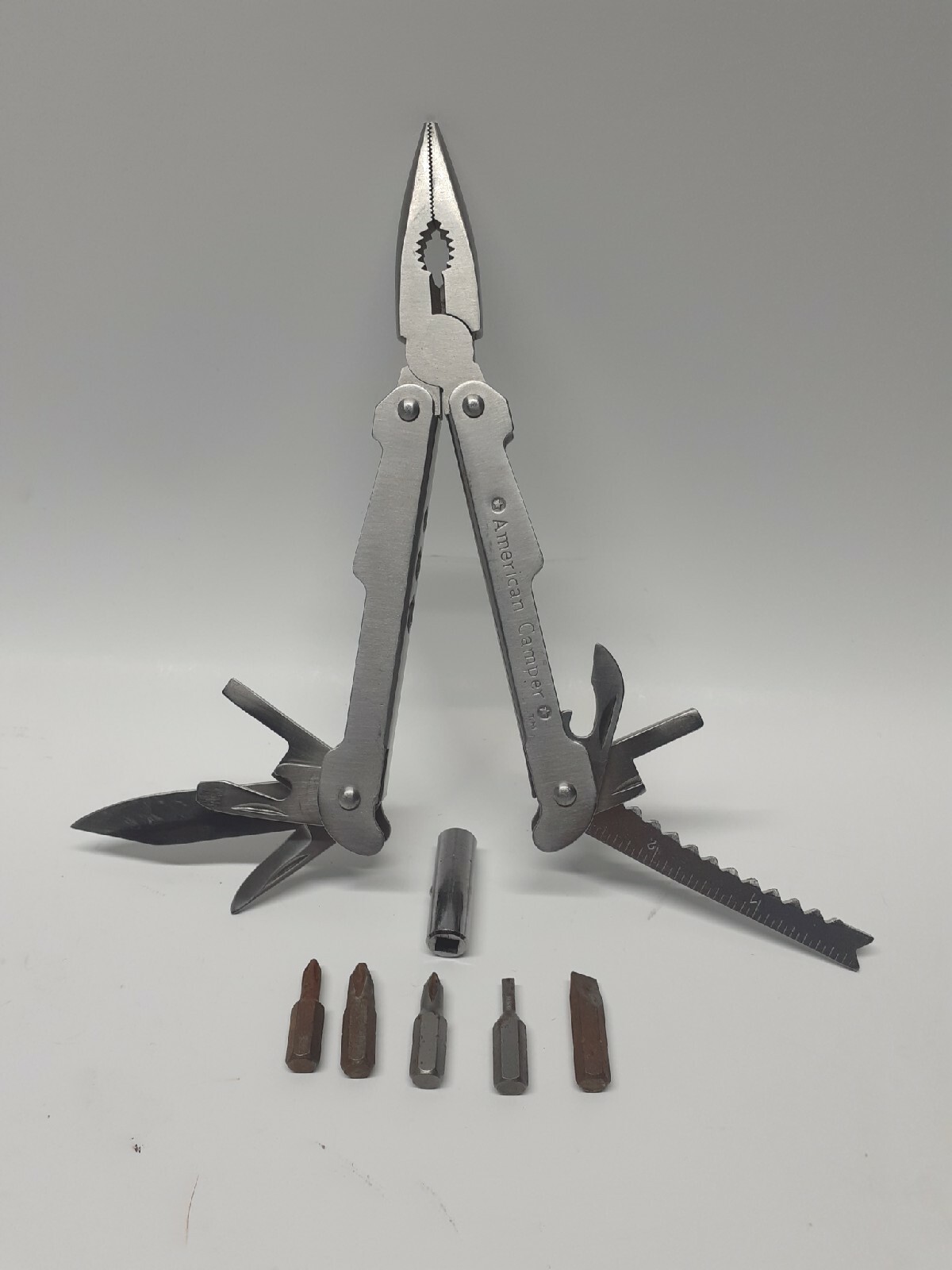 American Camper 16-in-1 Multi-Tool Pliers Bottle & Can Opener Ruler Fish Scaler