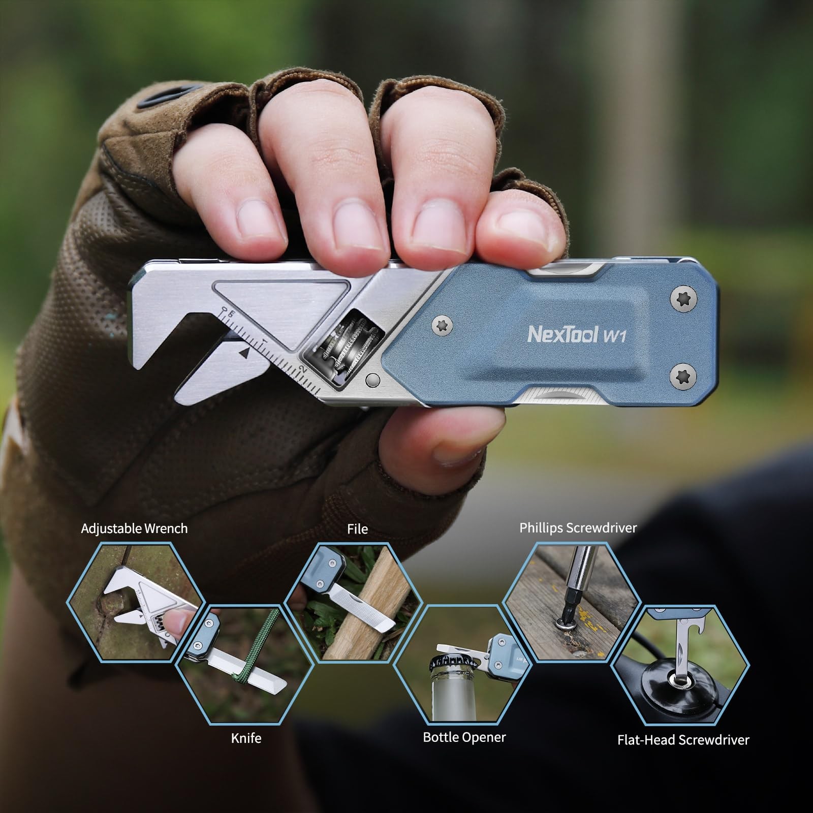 EDC Multi Tool, 6 in 1 Wrench Multitool with Knife, Flat/Phillips Screwdriver…