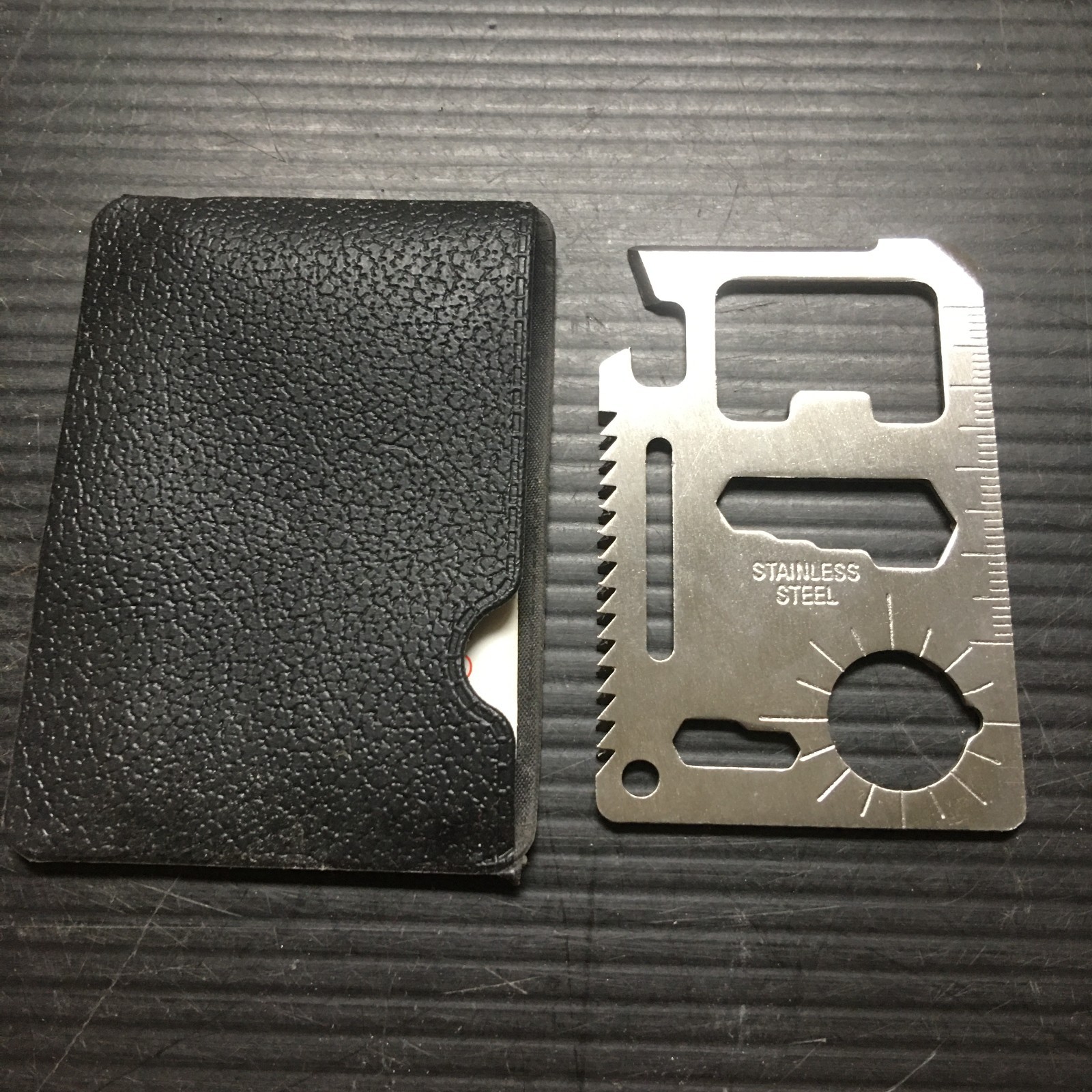 Vintage 1990s Stainless Steel 11-in-1 Multi-tool Portable Survival Kit & Manual