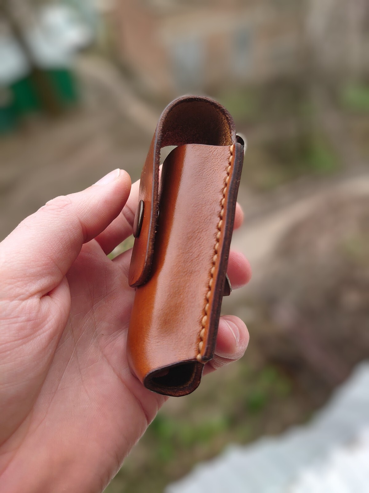 Brown Leather Sheath for Leatherman Wave / Charge /Belt clip