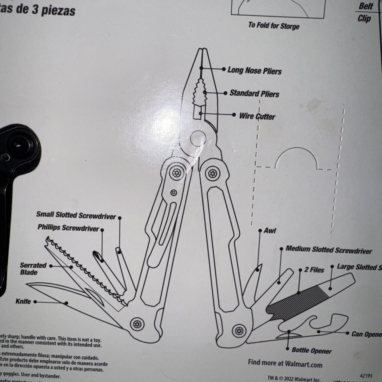 NIP Hyper Tough 3 Piece Multi Tool & Knife Set Stainless Steel Bottle Opener