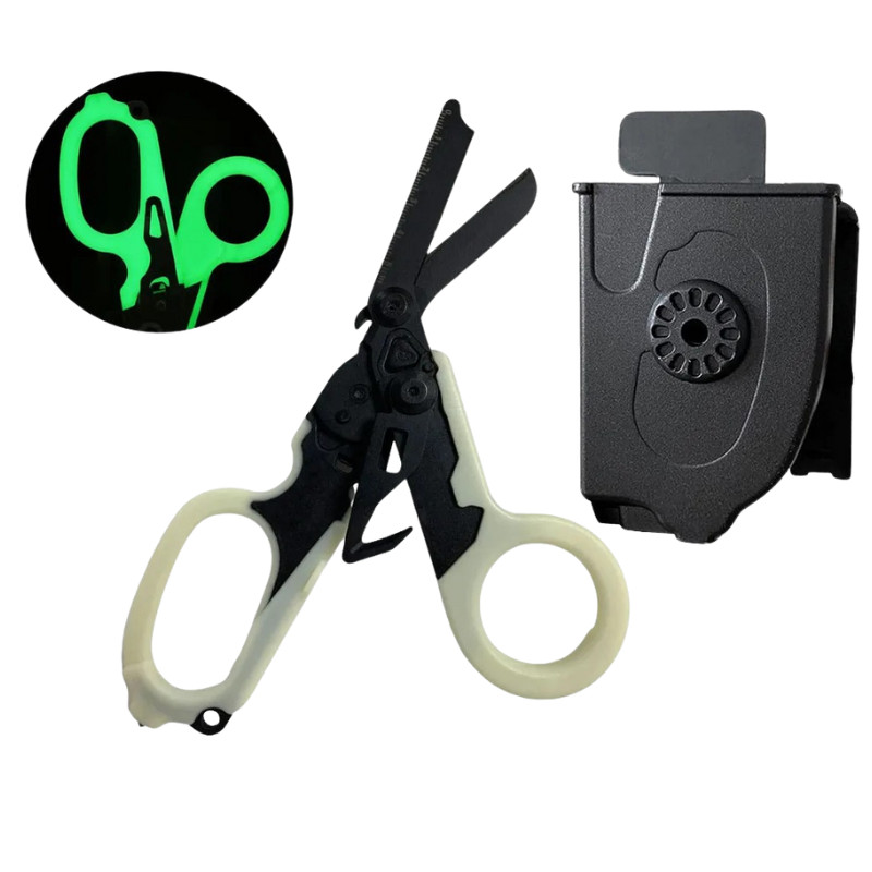 Tactical Folding Rescue Shears EMT Survival MultiTool Scissors Glass Break NEW