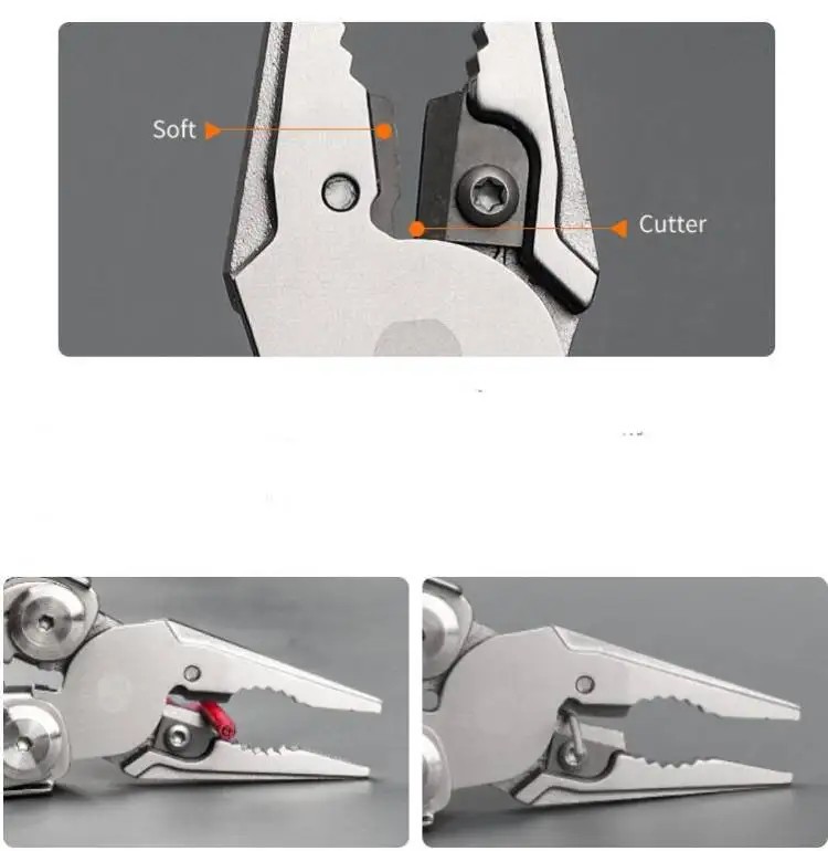 Daicamping DL10 Multi Tool Folding Pocket Knife Sheath Scissors Screw Pliers Can