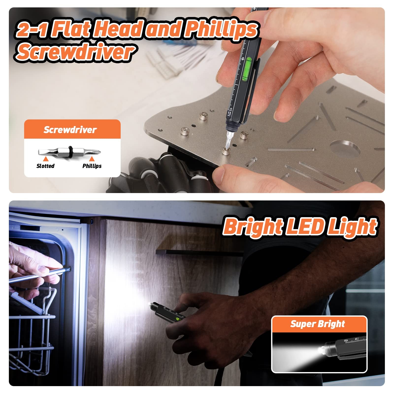 Fathers Day Mens Gifts for Husband Dad, 9 in 1 Multitool Pen Set Gifts for Me…