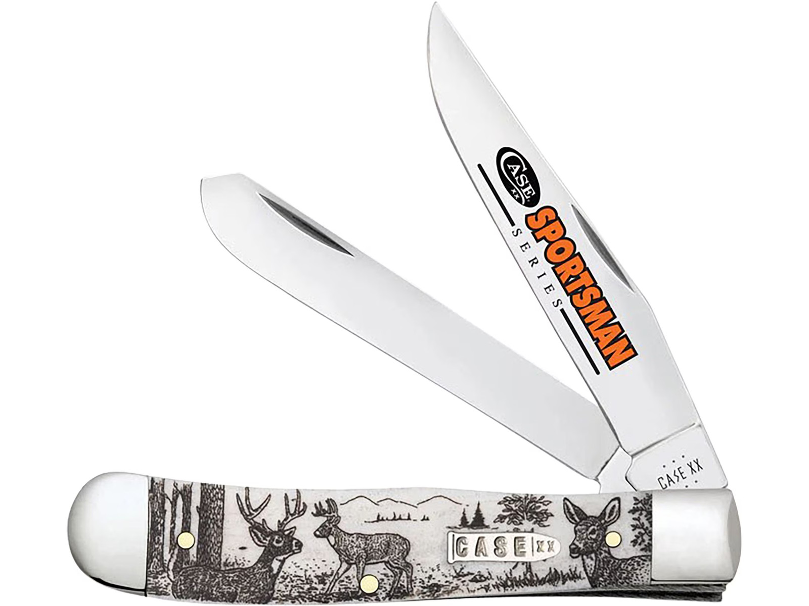 Case Trapper Sportsman Deer Series Pocket Knife 3.27″ Clip/Spey Tru-Sharp