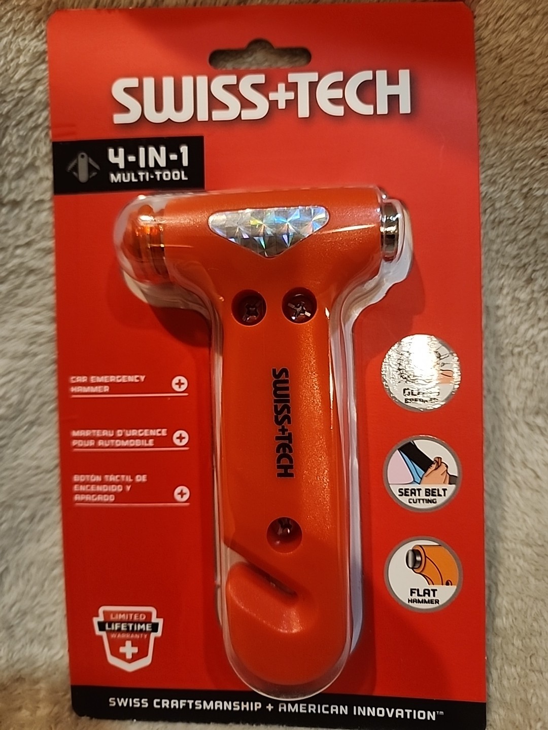 4 In 1 Car Emergency Swiss+Tech Multi Tool