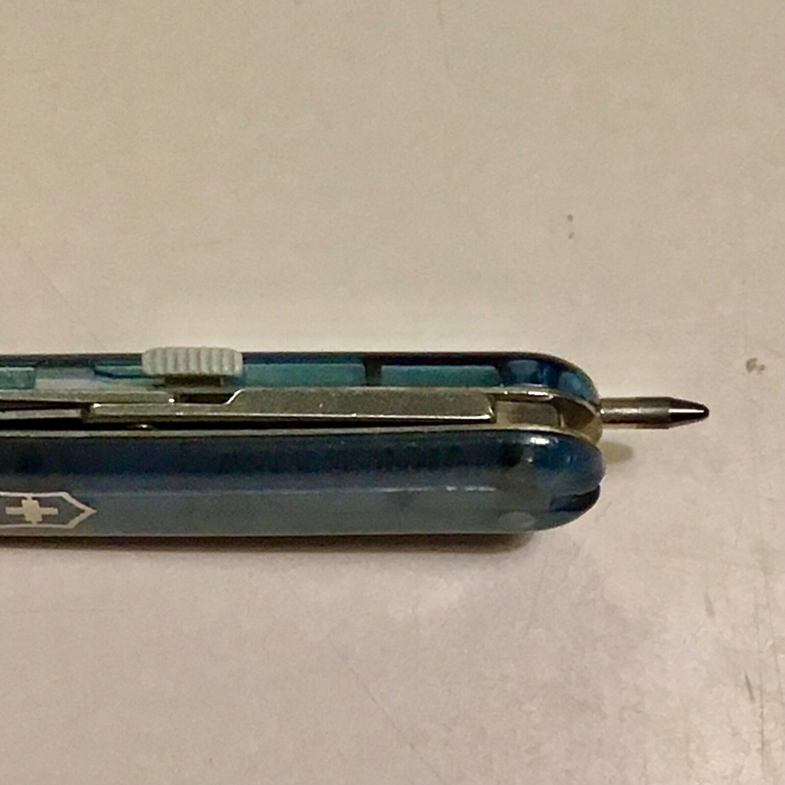 SWISS ARMY POCKET KNIFE VICTORINOX Blue Clear MINIATURE SMALL TINY KEYCHAIN