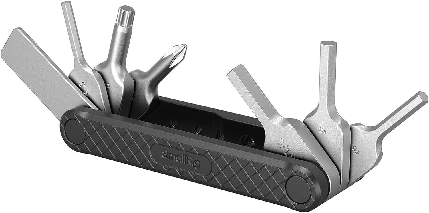7-in-1 Folding Multi-Tool Set for Photographers – Compact & Portable