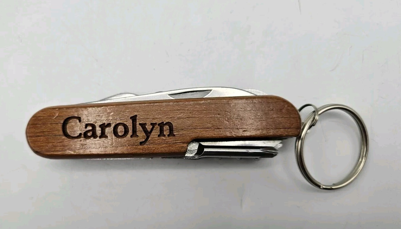 Dixie Stampede Dinner Show Army Knife Multitool, Personalized Name CAROLYN