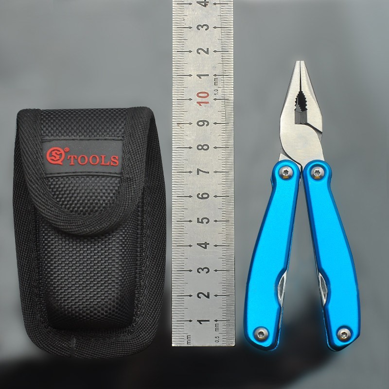 Mini Folding Multi Tool Pliers with Blade EDC Pocket Repair Tool Outdoor Gear