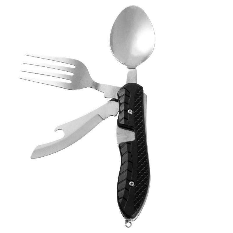 Multitool Outdoor Camping Utensils Portable 4 in 1 Stainless Steel FoldableSpoon