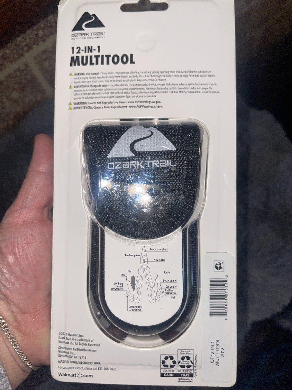 Ozark Trail 12-In-1 Multi-Tool Sheath Hiking Outdoors Pocket Knife Camping NIB