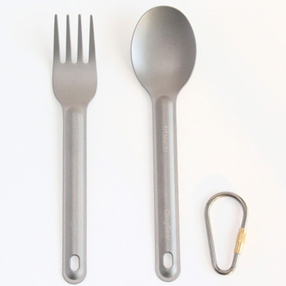 Pure Titanium Tableware Spoon Fork Portable Camping Outdoor EDC Multi Tools