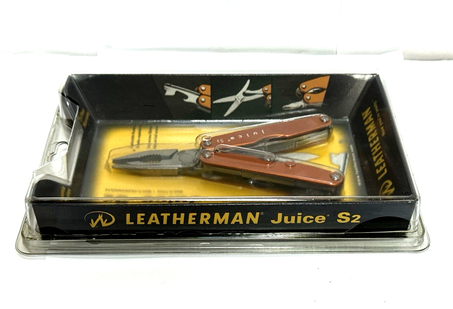 NOS Brand new Leatherman Juice s2 orange -New in Factory Sealed Clamshell