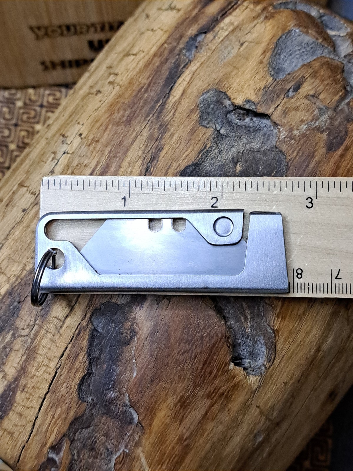 Minimalist Stainless Steel Keychain Utility Knife