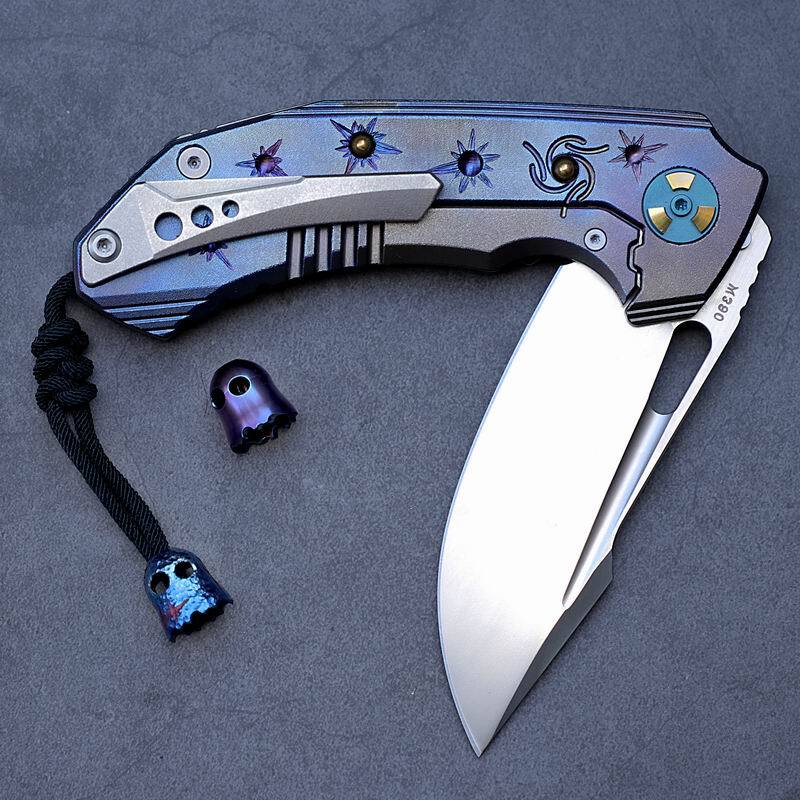 Titanium Alloy Ghost Bead EDC TC4 Pendant Key Chain Necklace DIY Lanyard Beads