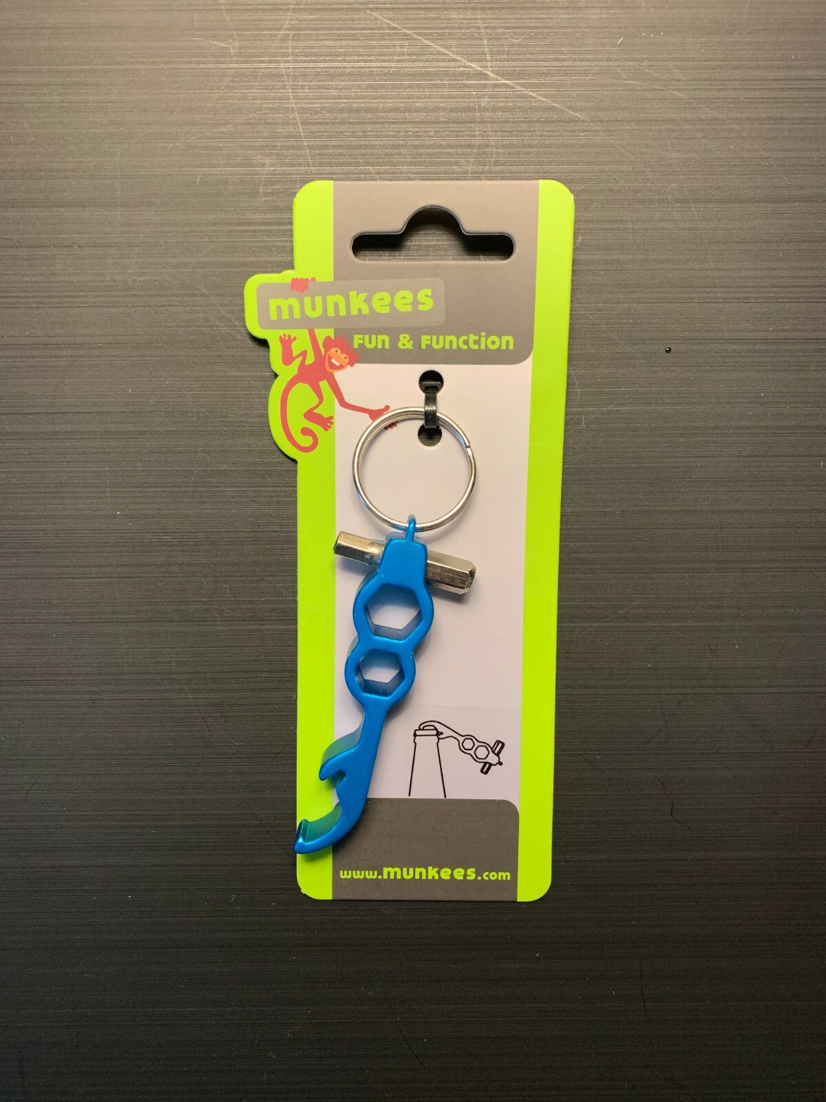 Munkees Aluminum Keychain Bottle Opener with Hex Tools Assorted Colors – 3413
