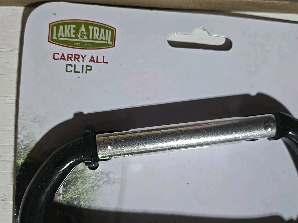 Carry ALL CLIP BY Lake And Trail 5 Inch, HEAVY DUTY WITH SOFT HANDLE, Black