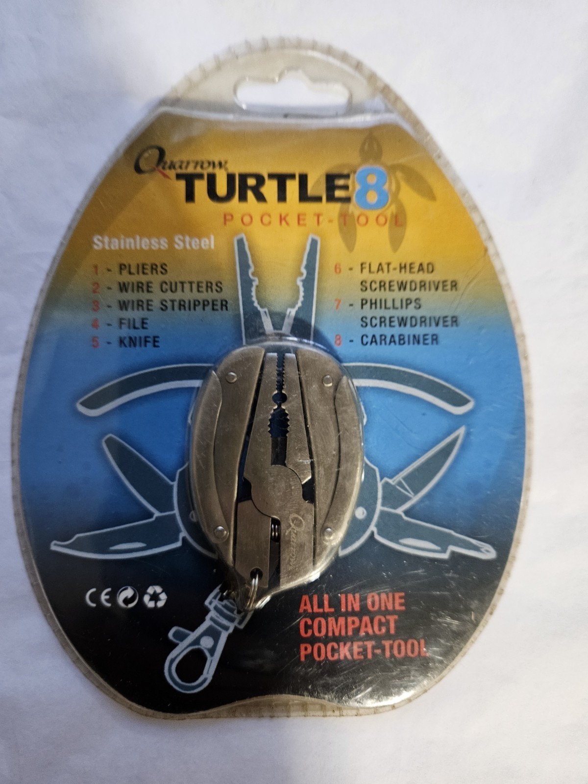 Quarrow Turtle 8 Pocket Tool Stainless Steel Folding Compact Design Fishing NEW
