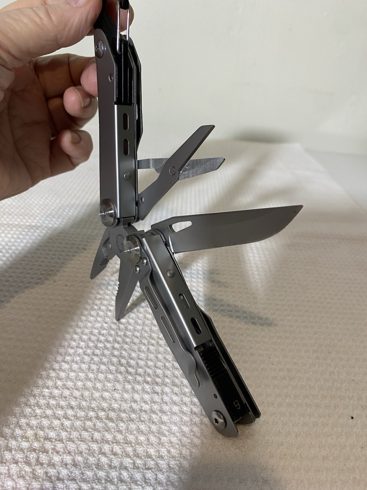 Silver Stainless Steel 13 In 1 Multi-Tool, Plier, Knife, Screwdrivers