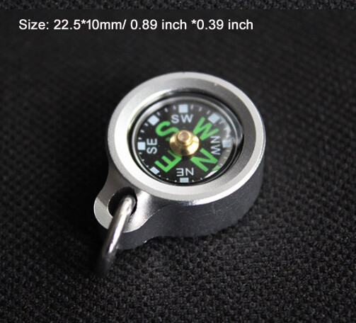 EDC 1 PC Mini Aluminum Alloy Polycarbonate Compass Camping Compass Pendant