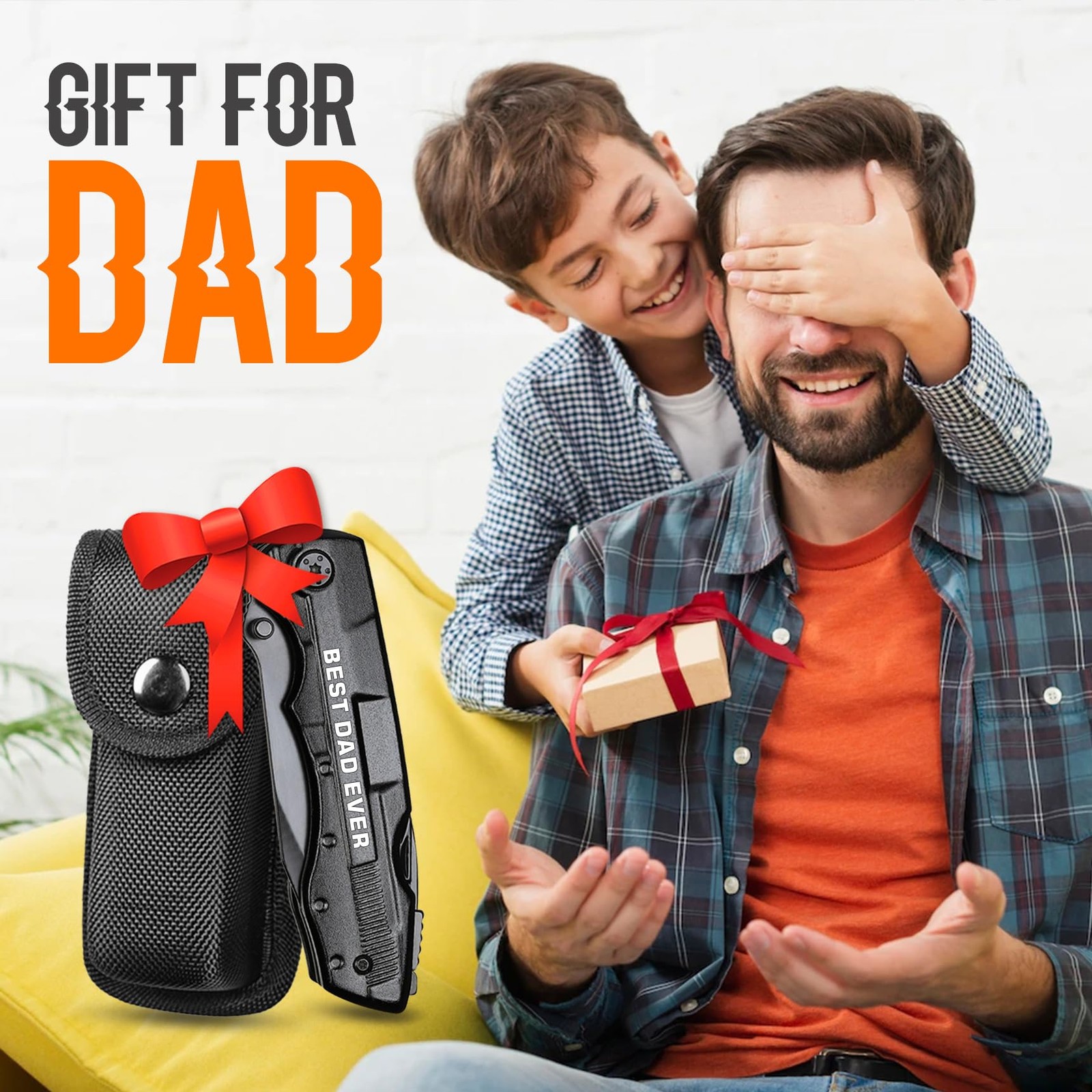 Gift for Dad, Multitool Knife BEST DAD EVER for Camping, Fathers Day Christma…