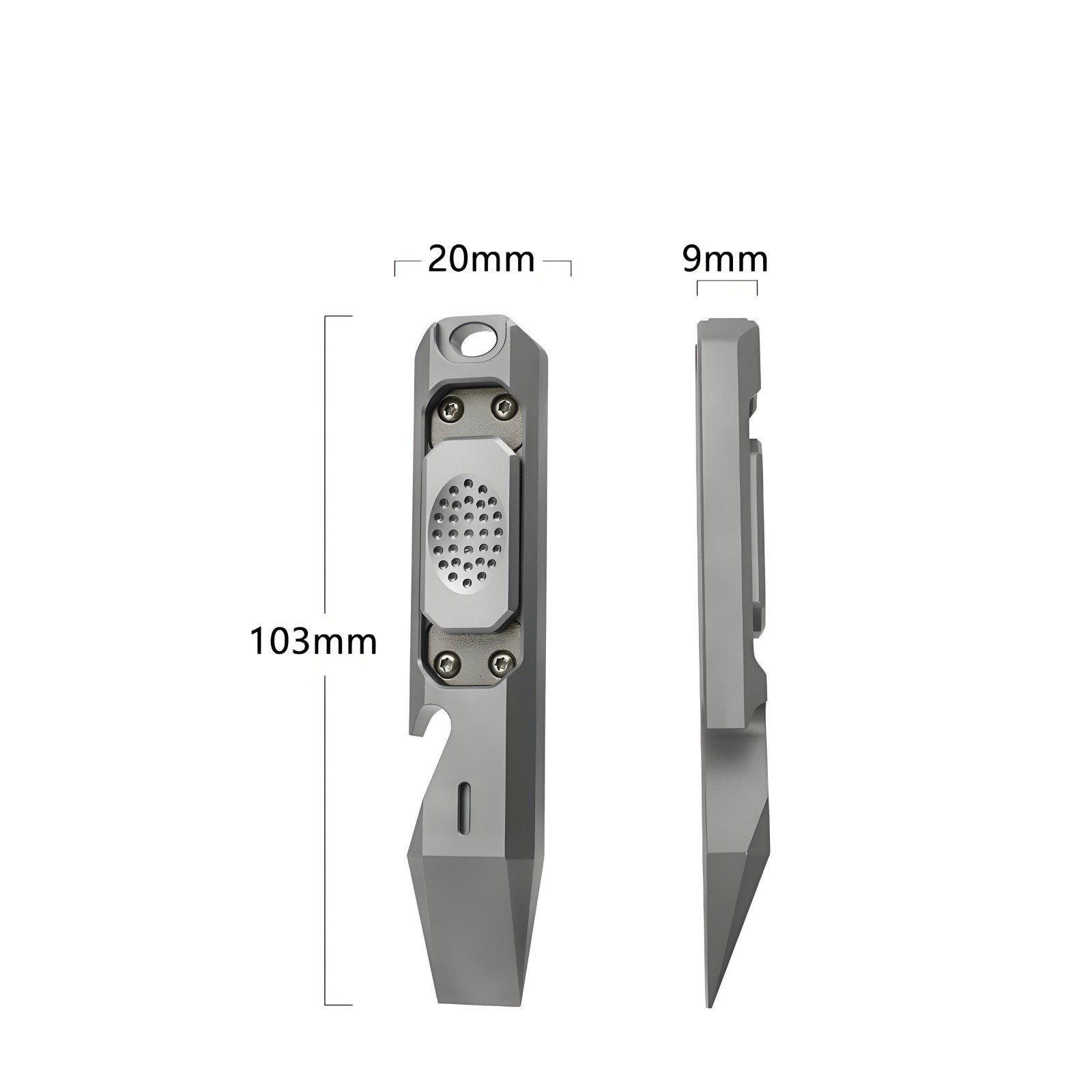 Titanium Alloy EDC Pry Bar Fidget Slider Bottle Opener Pocket Multi Tool