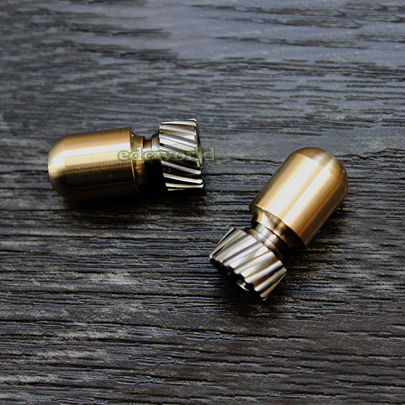 EDC TITANER Titanium + Brass EDC Bead Key Parachute Cord Pendant Lanyard DIYBead