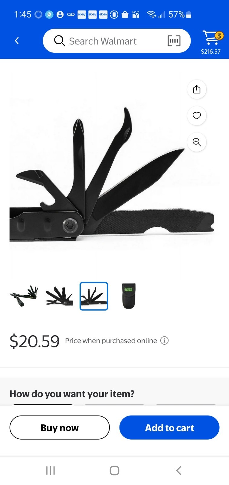 Schrade Tough Combo Multi-Tool&Knife Set●Brand New In Package●Dated 2010●W/Pouch