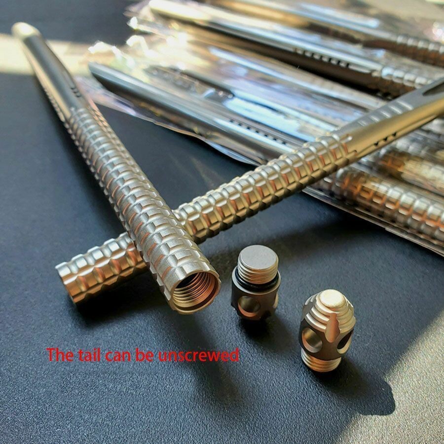 New Solid Titanium Alloy Tea Knife Crowbar EDC Portable Tool Tactical Straw Gift