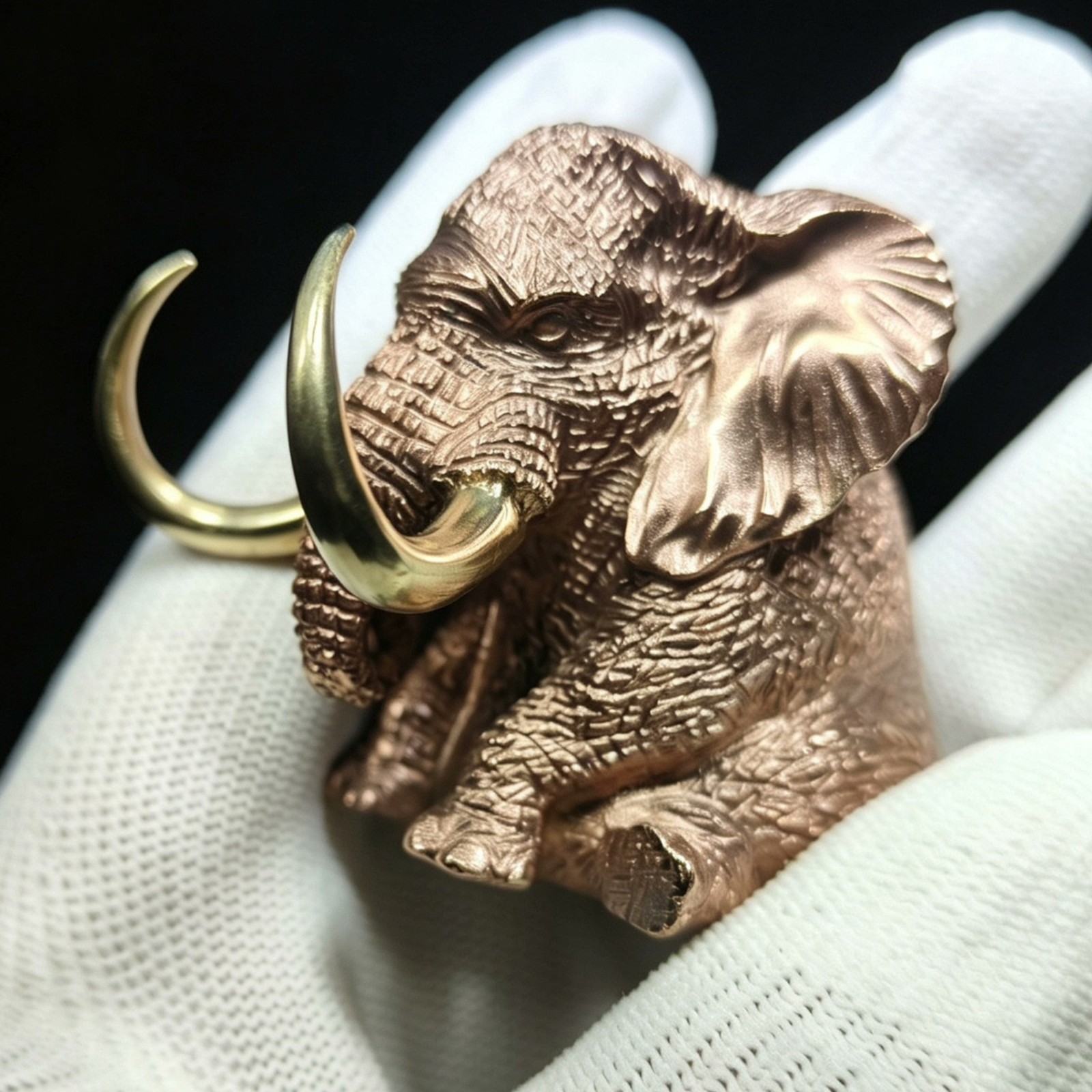 Pure Copper elephant handcraft animal statue sculpture ornament ‌Collection