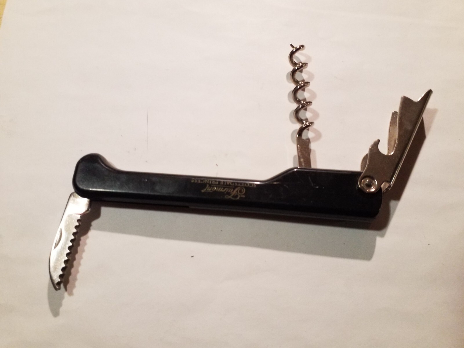 Capitano Franmara Pat Pend Multi-tool/ Bar Tool Waiters Corkscrew Serrated Blade