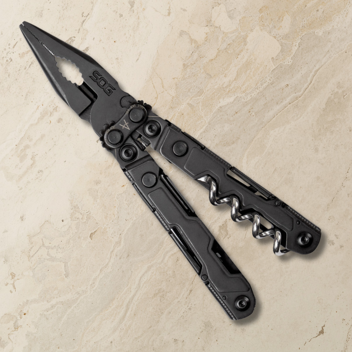 SOG PowerLitre Multi-Tool Pliers Knife Scissors Compound Leverage EDC 4.6 oz