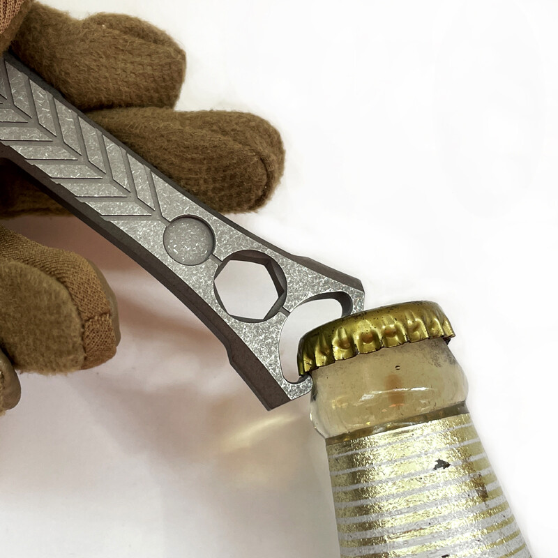 Titanium alloy crowbar multifunctional tool outdo bottle opener hexagonal wrench