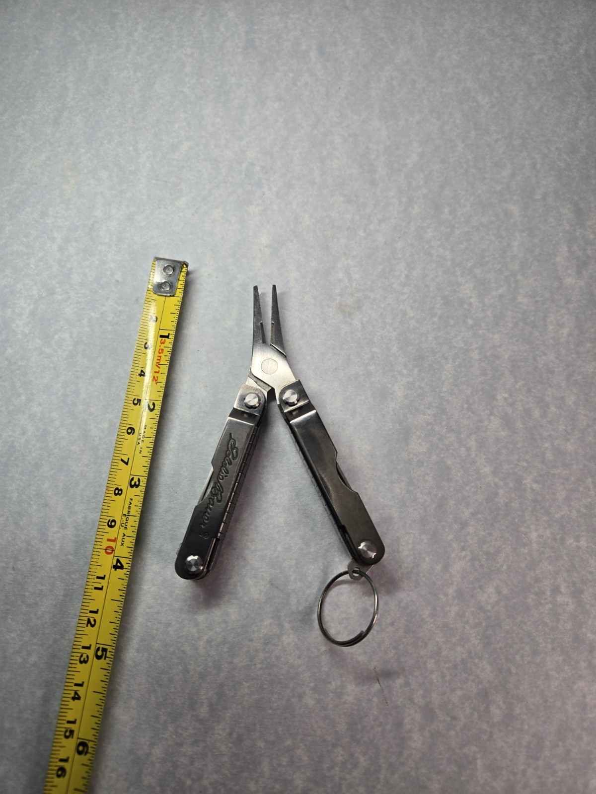 Eddie Bauer Silver Mini Multi-Tool Keychain 8-in-1 4″Open 2.5″Closed