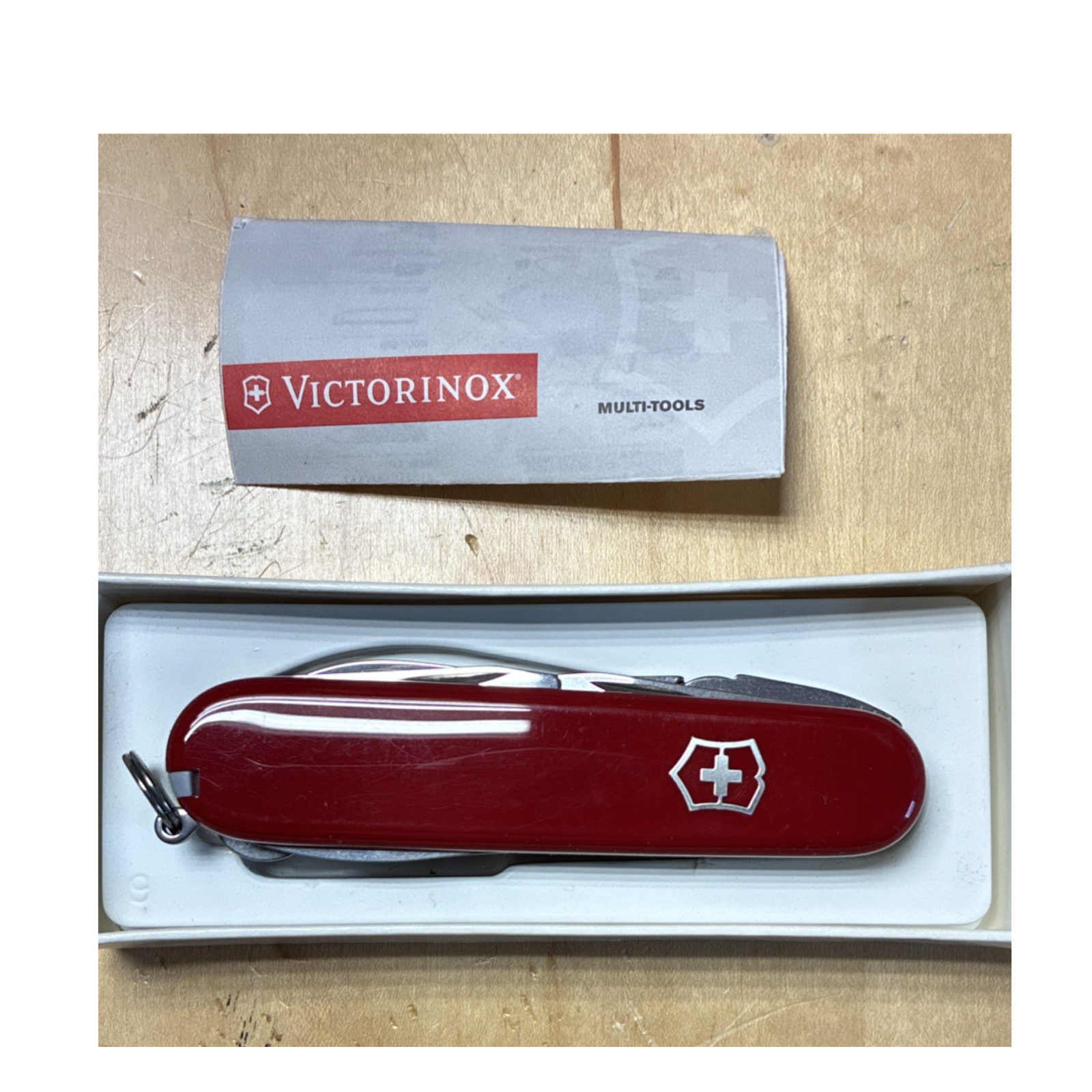 Victorinox Deluxe Tinker Red Multi-Tool Stainless Steel Plain Blade 53481