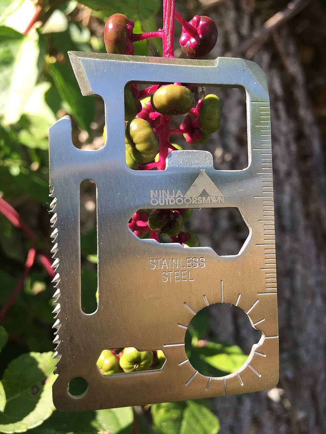 11 in 1 Stainless Steel Credit Card Pocket Sized Survival Multi-Functional Gadge