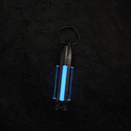 Titanium Luminous Tube Pendants Paracord Beads Key Ring Necklace Pendants 1 Pcs