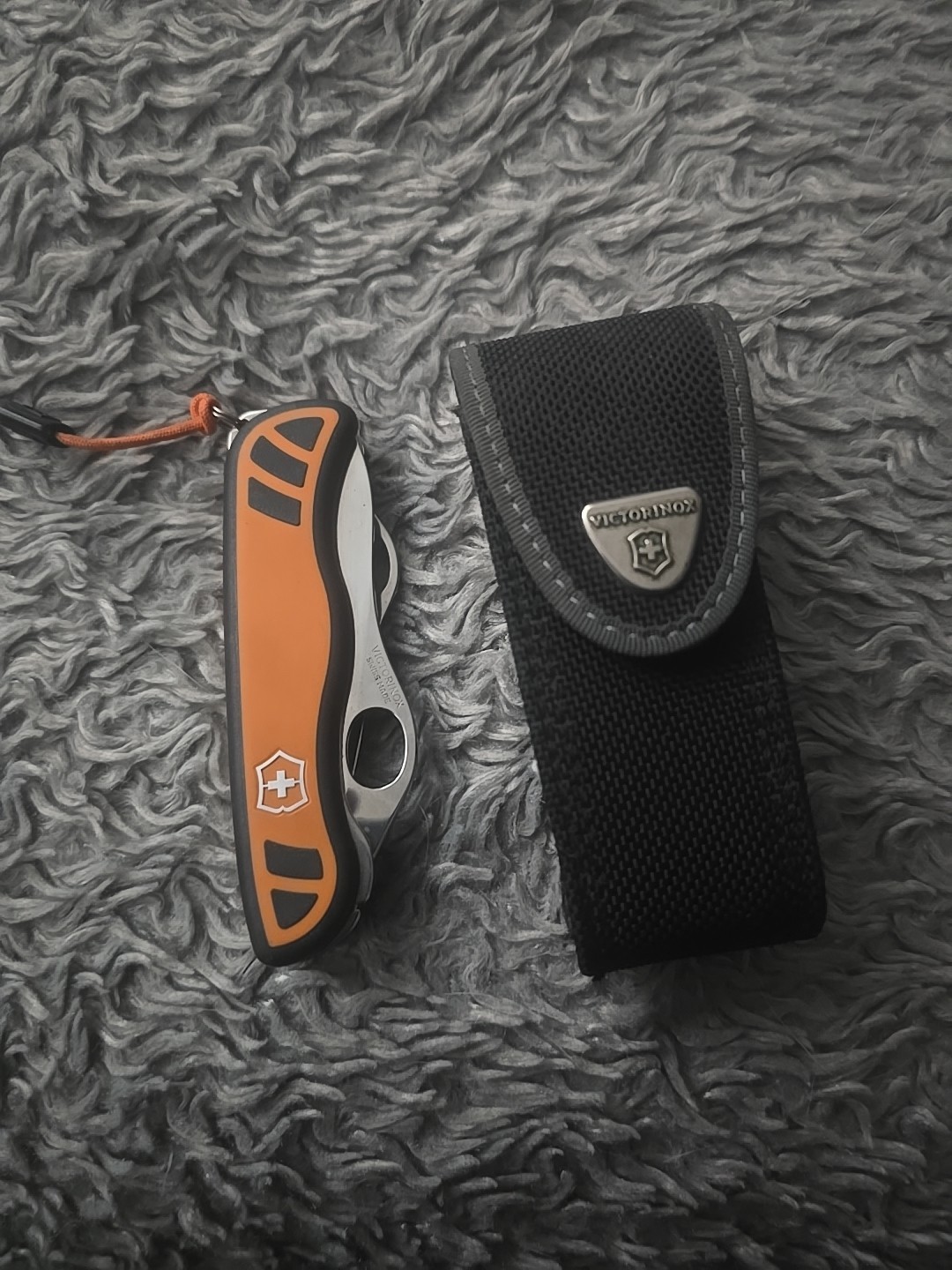 Victorinox Swiss Army Knife Multi-Tool Hunter XT Grip Orange w/Black Nylon Case