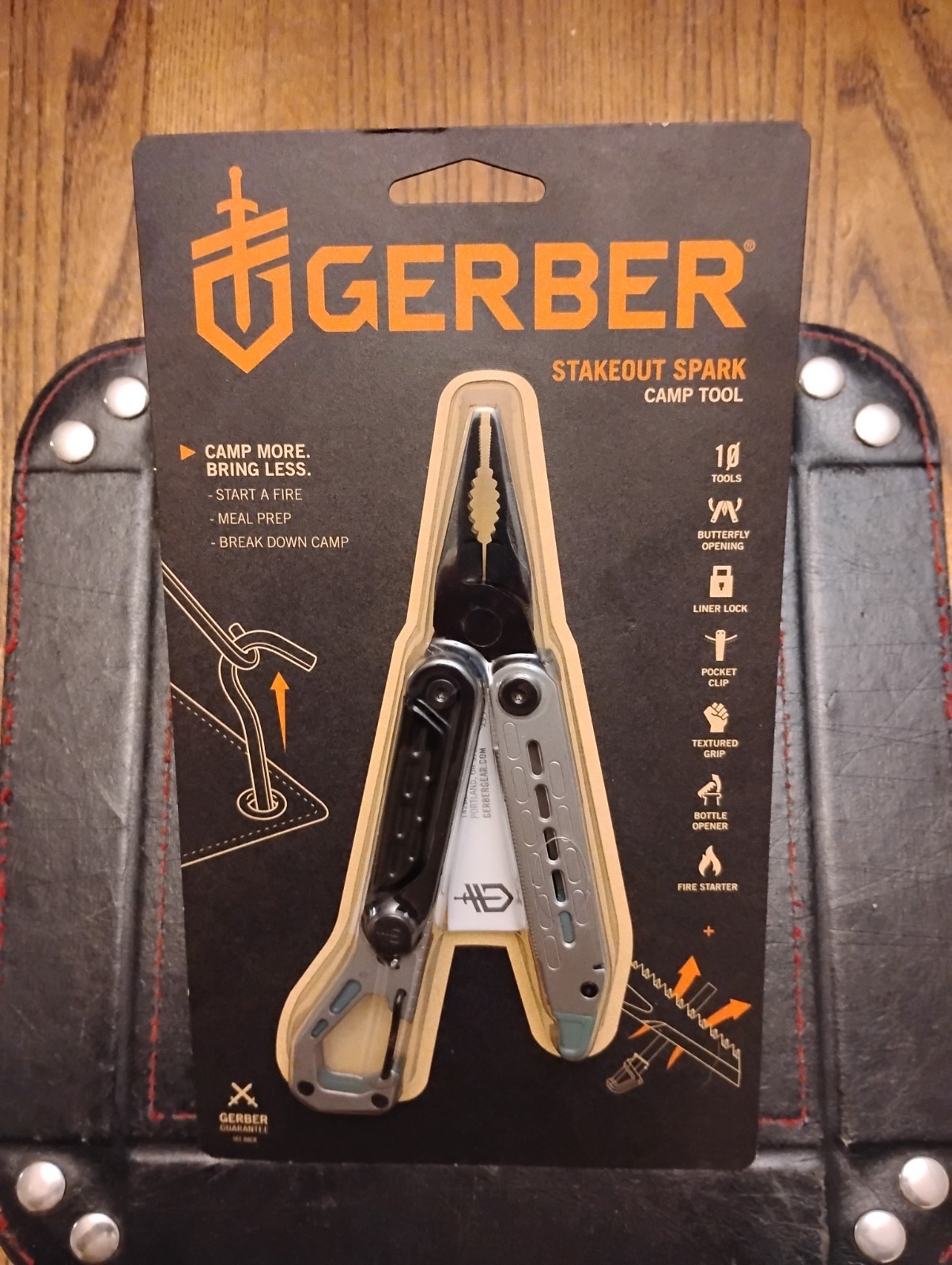 Gerber Stakeout Spark 10 Tools N 1 Pocket Clip Ferro Rod 4.6″ Closed 2.4″ Blade