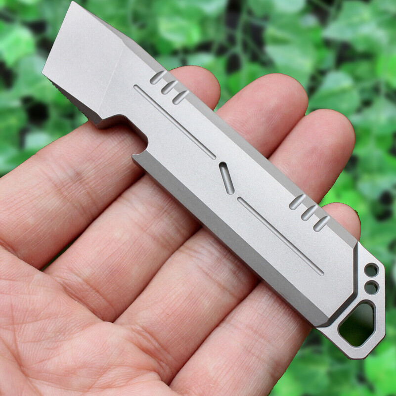 Titanium Crowbar Pry Bar Bottle Opener Open Box Outdoor Survival EDC Pocket Tool