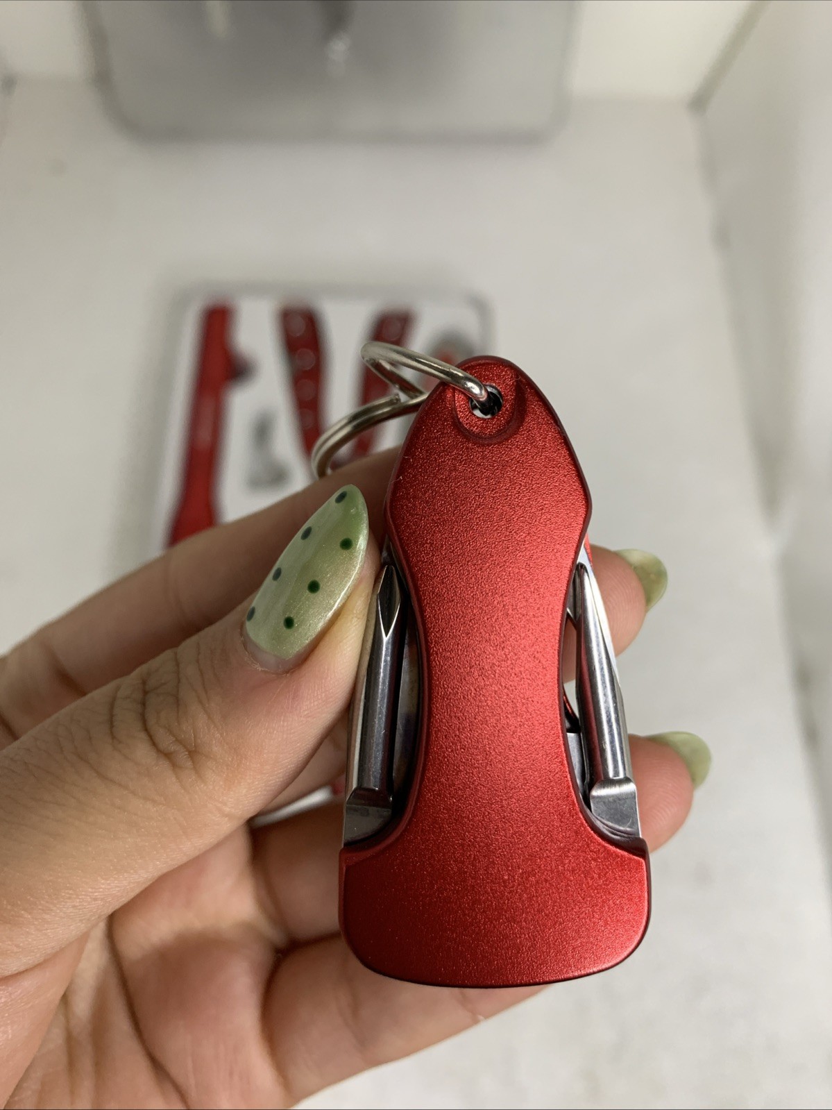Snap On Tools 5 Pieces Stainless Steel Red Metal Multi Tools Missing Batteries