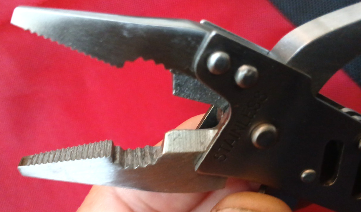 (LOT of 2) 10 & 8-Function Multitool SS Pliers, Saw, Knives, Screw Divers, File