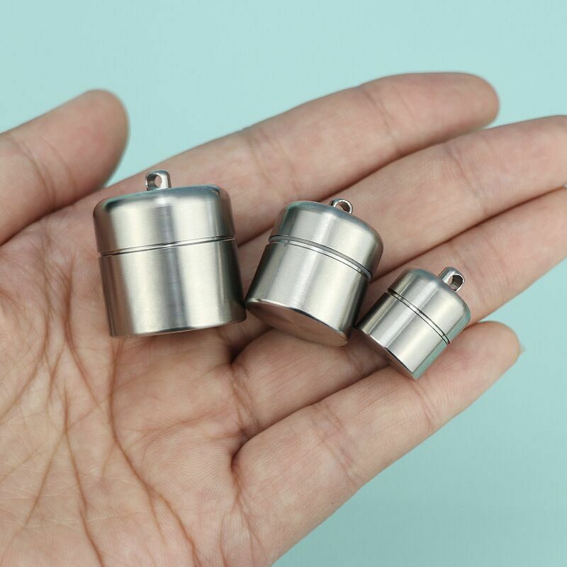 EDC Titanium Multi Tools Waterproof Portable Medicine Bottle Key Pendant Box Set