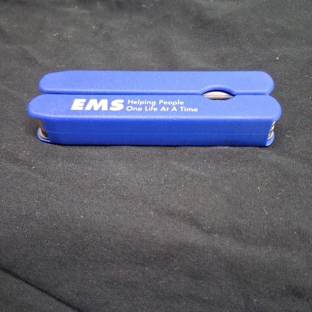 Vintage EMS Advertising 4″ Blue Needle Nose Pliers Multi-Tool & Case