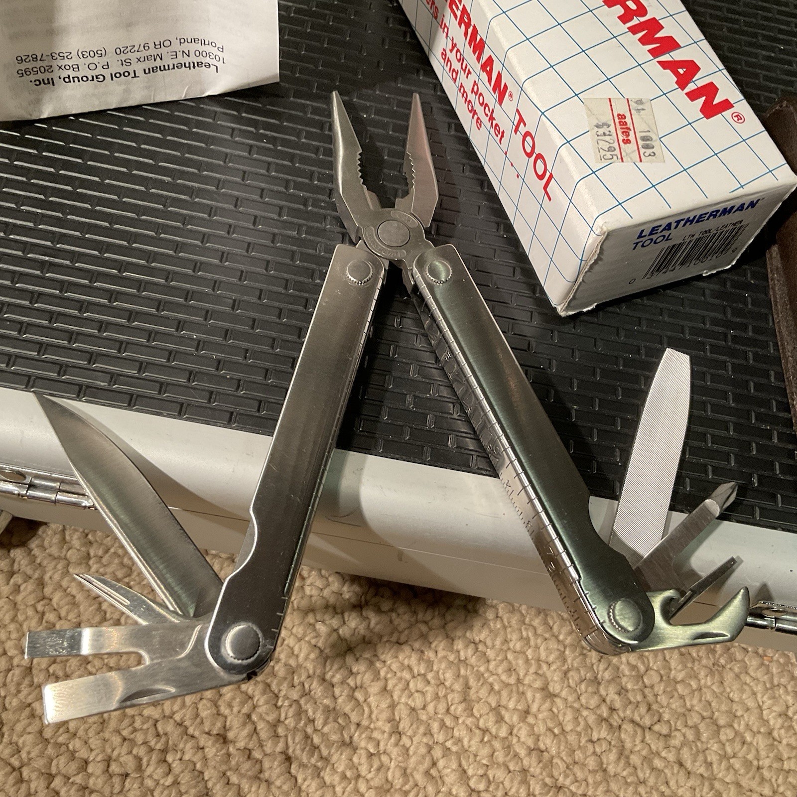 NOS Vintage Leatherman PST Leatherman Pocket Survival Tool Box Paper